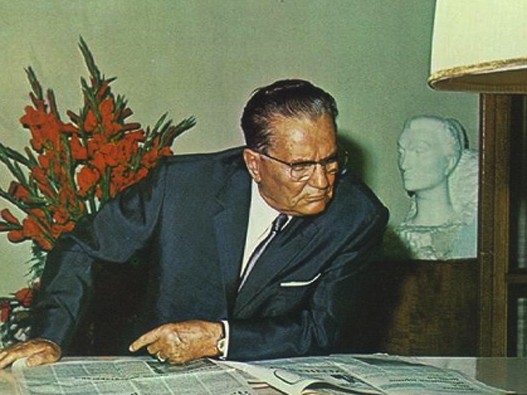 Jugoslávský prezident Josip Broz Tito (ve funkci 1953–1980)